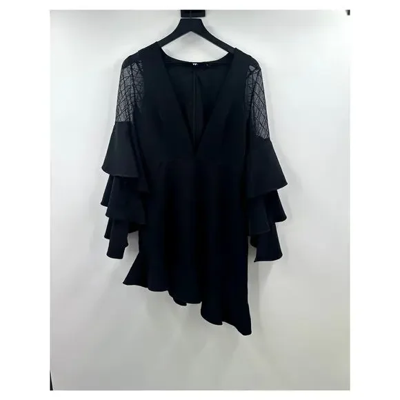 NBD | Dresses | Nbd Black Ruffle Lace Bell Sleeve Mini Dress Slanted Hem Size Medium | Poshmark NBD | Dresses | Nbd Black Ruffle Lace Bell Sleeve Mini Dress Slanted Hem Size Medium | Poshmark